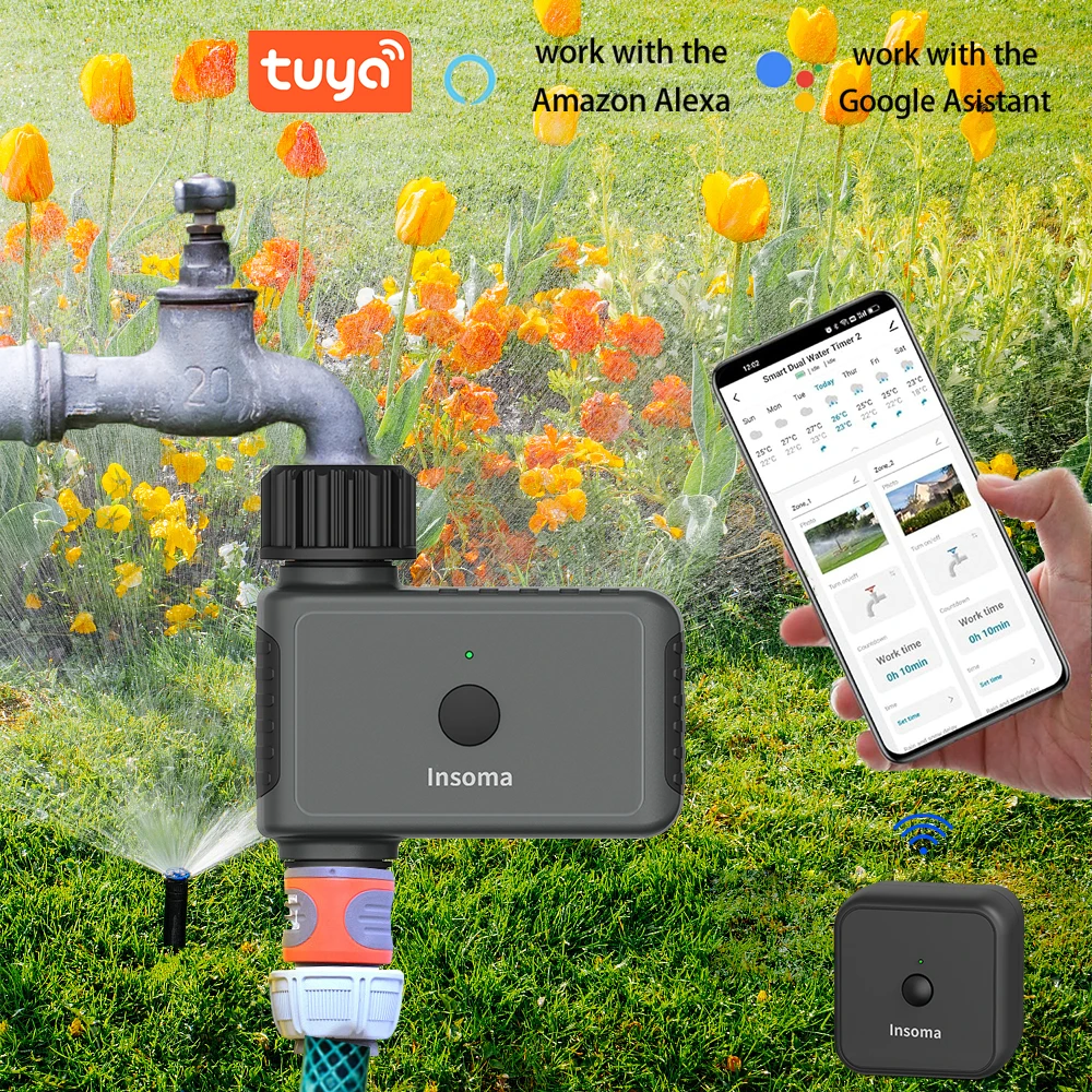 Insoma Wifi Automatic Sprinkle Timer Remote Garden Water