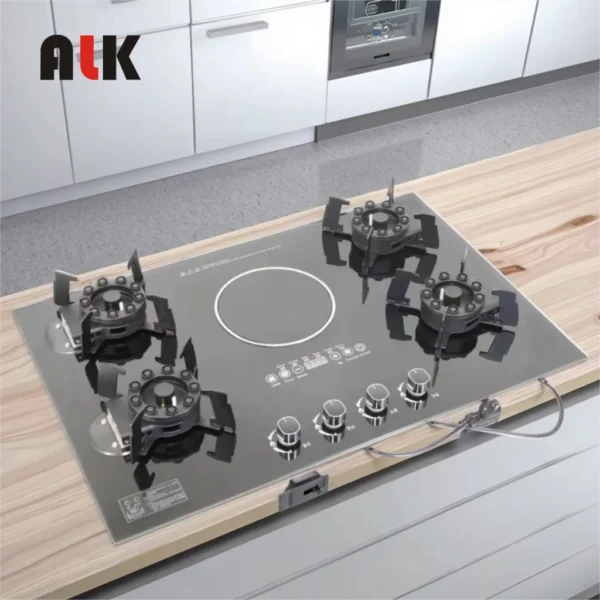 Built-In 5 Burner Gas And Electric Cooktop For Household Use Gas Hob Gas Stove