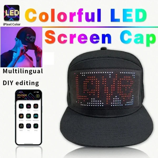 LED Glowing Hat 5V LED Matrix Scrolling