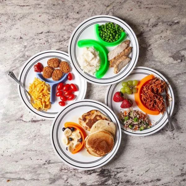 2pcs Plate Dividers Food Separator Strip Silicone