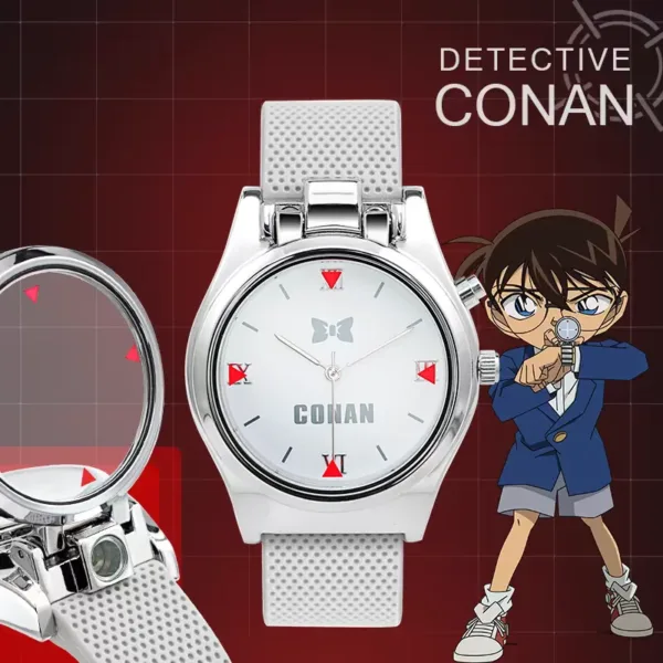 New Original Detective Conan Anime Laser Clamshell Quartz Watch Waterproof